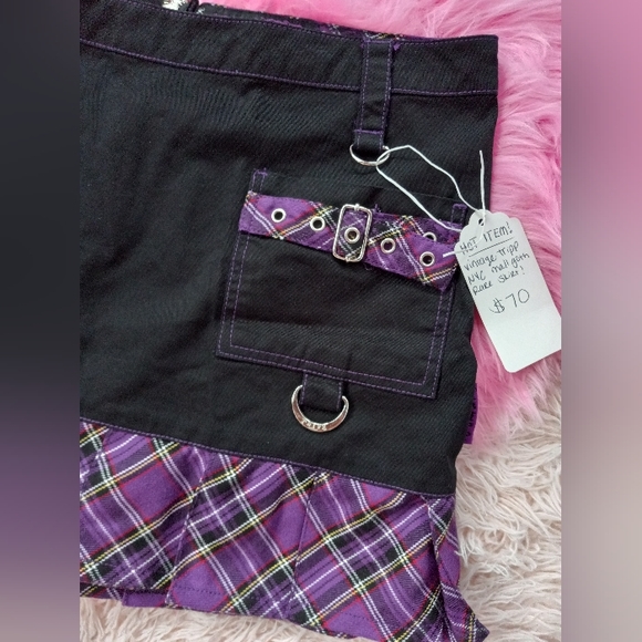 Tripp NYC vintage mall goth early 2000s radass purple & black skirt! SOLD - Picture 3 of 12
